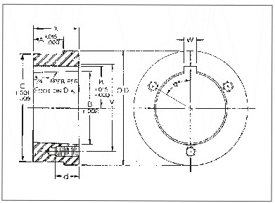 Hub d'acciaio per le boccole HG1 HH1 HCH1 HP1 HCP1 HP2 HB1 HB2 HQ1 HCQ1 HQ2 HR1 HR2 HS1 HS2 HU0 HU1 HU2 HW1 della conicità di spaccatura
