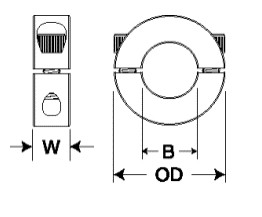 Collari dell'asse che premono i collari con 2 spaccature SP-3 SP4 SP-5 SP-6 SP-7 SP-8 SP-9 SP-10 SP-11 SP-12 SP-13 SP-14 SP-15